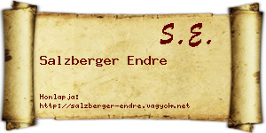 Salzberger Endre névjegykártya